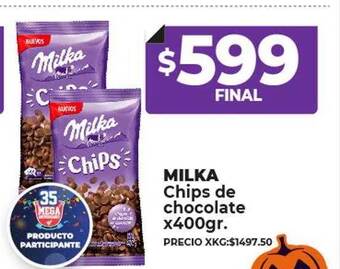 Supermayorista Vital Milka chips de chocolate oferta