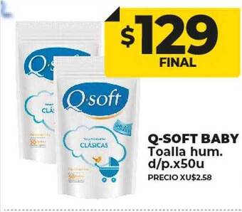 Supermayorista Vital Q-soft baby toalla hum. oferta