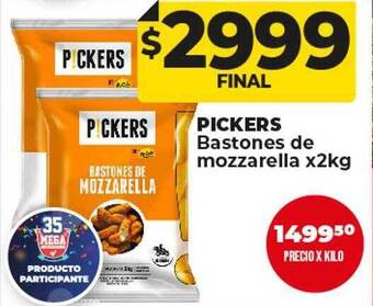 Supermayorista Vital Pickers bastones de mozzarella oferta