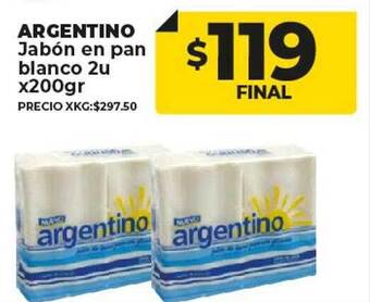 Supermayorista Vital Argentino jabón en pan blanco oferta