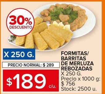 Carrefour Formitas/barritas de merluza rebozadas x 250g oferta