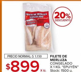 Carrefour Filete de merluza congelado x 1kg epuyén oferta