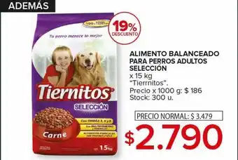 Carrefour Alimento balanceado para perros tiernitos x 15 kg oferta