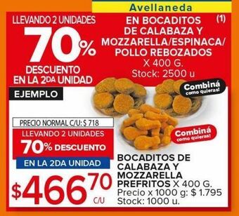 Carrefour Bocaditos de calabaza y mozzarella prefritos x 400g oferta