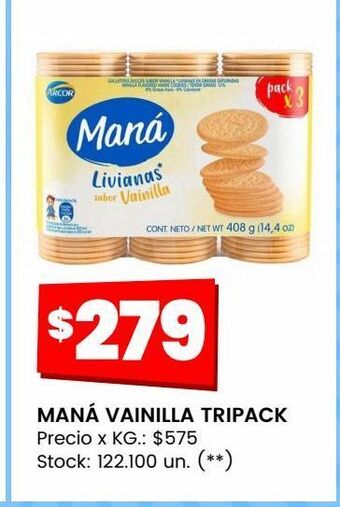 Changomas Maná vainilla tripack oferta