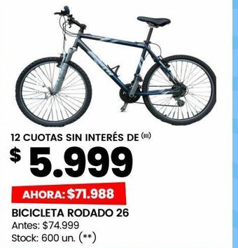 Changomas Bicicleta rodado 26 oferta