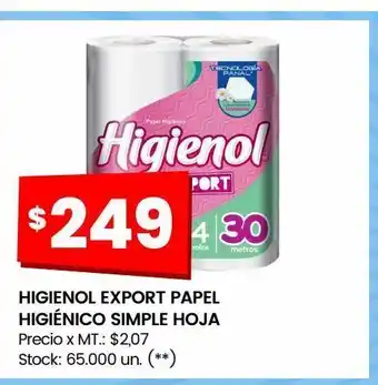 Changomas Papel higiénico higienol oferta