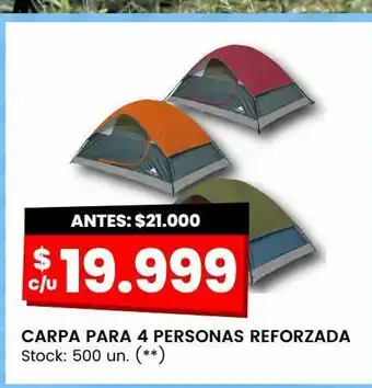 Changomas Carpa para 4 personas reforzada oferta