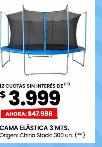 Changomas Cama elástica 3 mts oferta