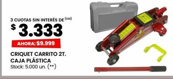 Changomas Criquet carrito 2t. caja plástica oferta