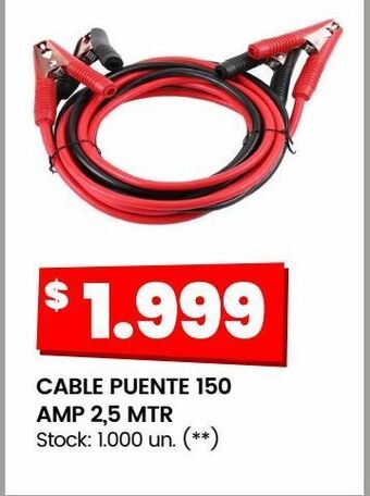 Changomas Cable puente 150 amp 2,5 mtr oferta