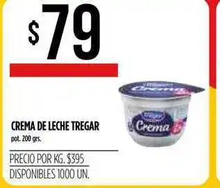 Supermercados Vea Crema De Leche Tregar 200grs oferta