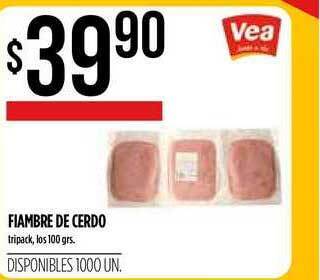 Supermercados Vea Fiambre De Cerdo 100grs oferta