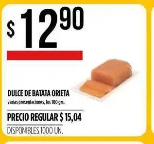 Supermercados Vea Dulce De Batata Orieta 100grs oferta