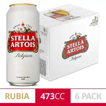Carrefour Cerveza blanca stella artois lata 6 473 cc. oferta