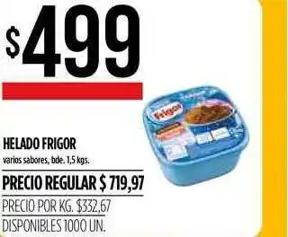 Supermercados Vea Frigor Helado 1,5kgs oferta