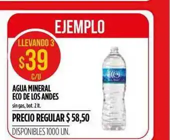 Supermercados Vea Agua Mineral Eco De Los Andes 2lt oferta