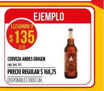 Supermercados Vea Cerveza Andes Origen 1lt oferta