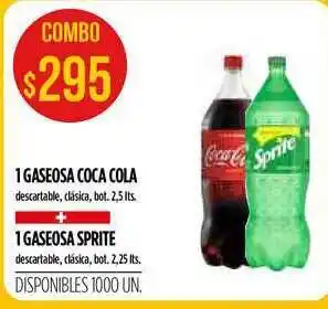 Supermercados Vea Coca Cola 1 Gaseosa 2,5lts + Sprite 1 Gaseosa 2,5lts oferta