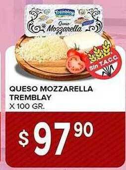 Supermercados Mayor Queso mozzarella tremblay x 100 gr oferta