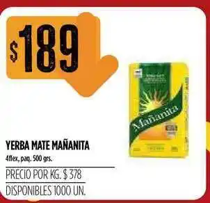 Supermercados Vea Yerba Mate Mañanita 500grs oferta