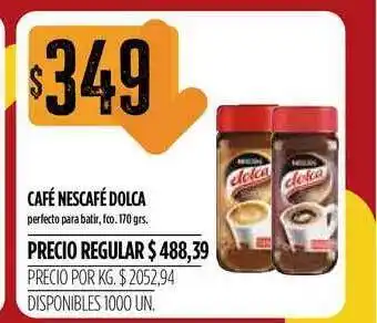 Supermercados Vea Nescafé Café Dolca 170grs oferta