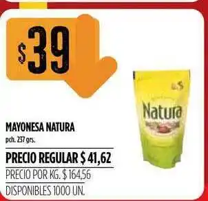 Supermercados Vea Natura Mayonesa 237grs oferta