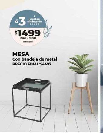 Supermayorista Vital Mesa con bandeja de metal oferta
