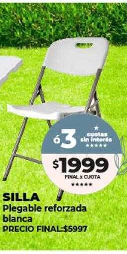 Supermayorista Vital Silla plegable reforzada blanca oferta