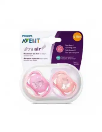Farmacias Líder Avent chupete 6-18 ultra air unicornio nena x 2 oferta