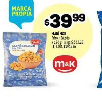 Makro M&K Maní Frito Salado 120g oferta