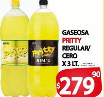 Supermercados Mariano Max Gaseosa pritty regular cero oferta