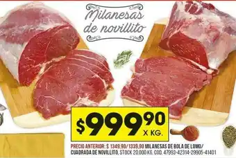 Coto Milanesa de Bola de Lomo / Cuadrada de Novillito oferta