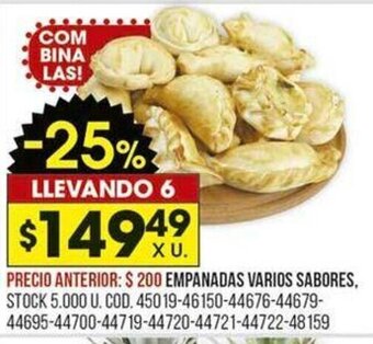 Coto Empanadas Varios Sabores oferta