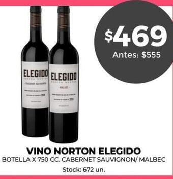 Supermercados Tadicor Vino Norton Elegido oferta
