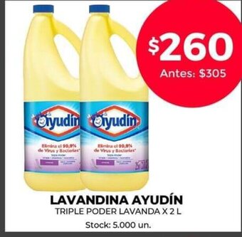 Supermercados Tadicor Lavandina Ayudín oferta
