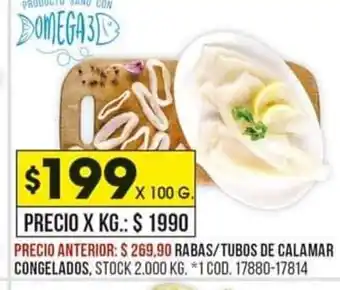 Coto Rabas / Tubos de Calamar Congelados oferta