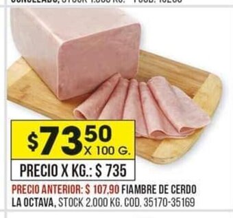 Coto Fiambre de Cerdo La Octava oferta