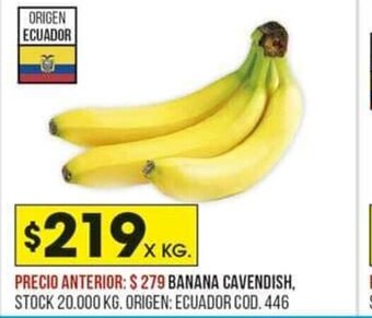 Coto Banana Cavendish oferta