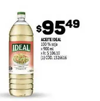 Makro Ideal Aceite 100% Soja 900ml oferta