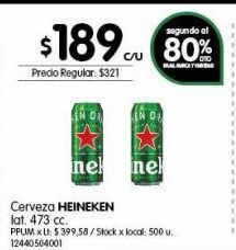 Jumbo Cerveza heineken lata 473cc oferta