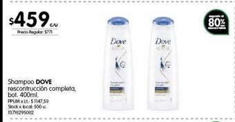 Jumbo Shampoo dove reconstrucción completa 400ml oferta