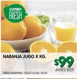 Jumbo Naranja jugo x kg oferta