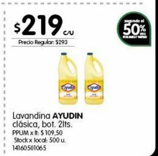 Jumbo Lavandina ayudin clásica 2l oferta