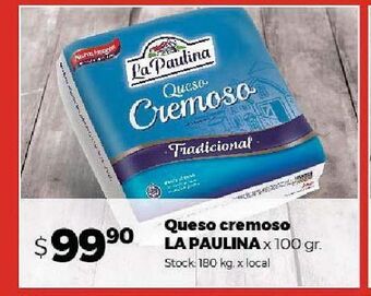 Disco Queso cremoso la paulina x 100 gr oferta