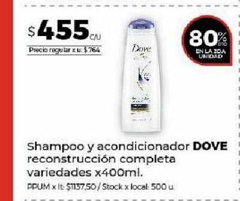 Disco Shampoo y acondicionador dove oferta