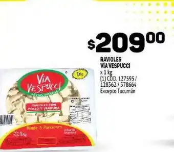 Makro Via Vespucci Ravioles 1kg oferta