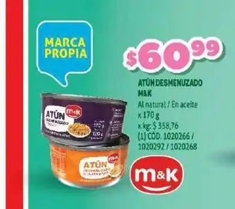 Makro M&K Atún Desmenuzado 170g oferta