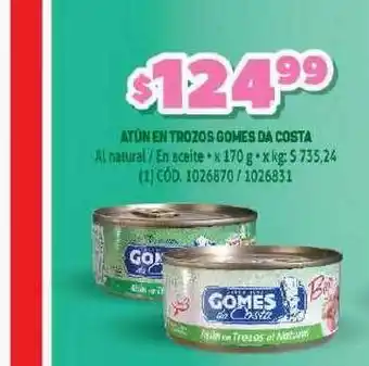 Makro Gomes Da Costa Atún En Trozos 170g oferta