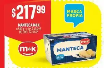 Makro M&K Manteca 500g oferta